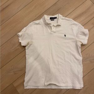 Polo by Ralph Lauren Men's Cream Polo Shirt